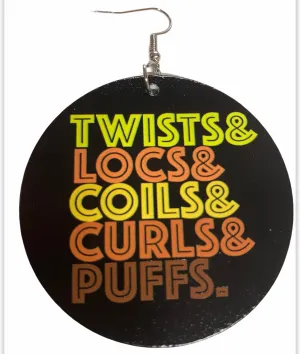 Twists & Locs & Coils & Curls & Puffs Earrings