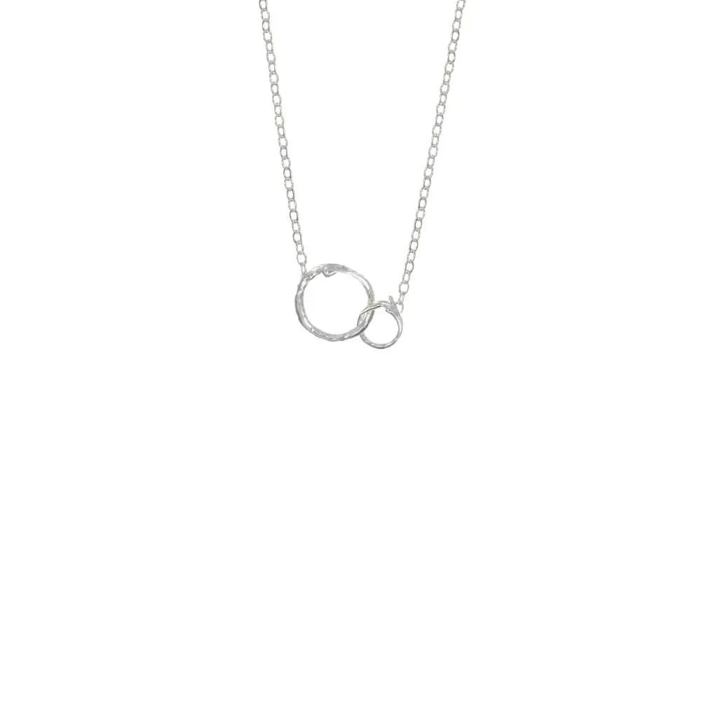Two Interlocking Circles Branch Necklace