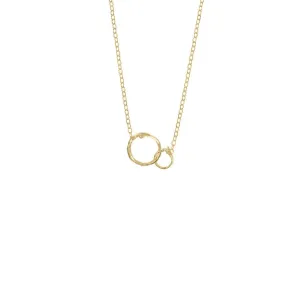 Two Interlocking Circles Branch Necklace