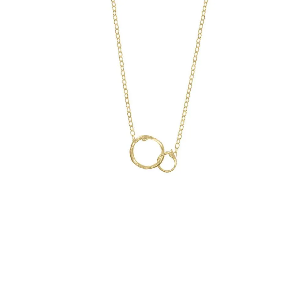 Two Interlocking Circles Branch Necklace