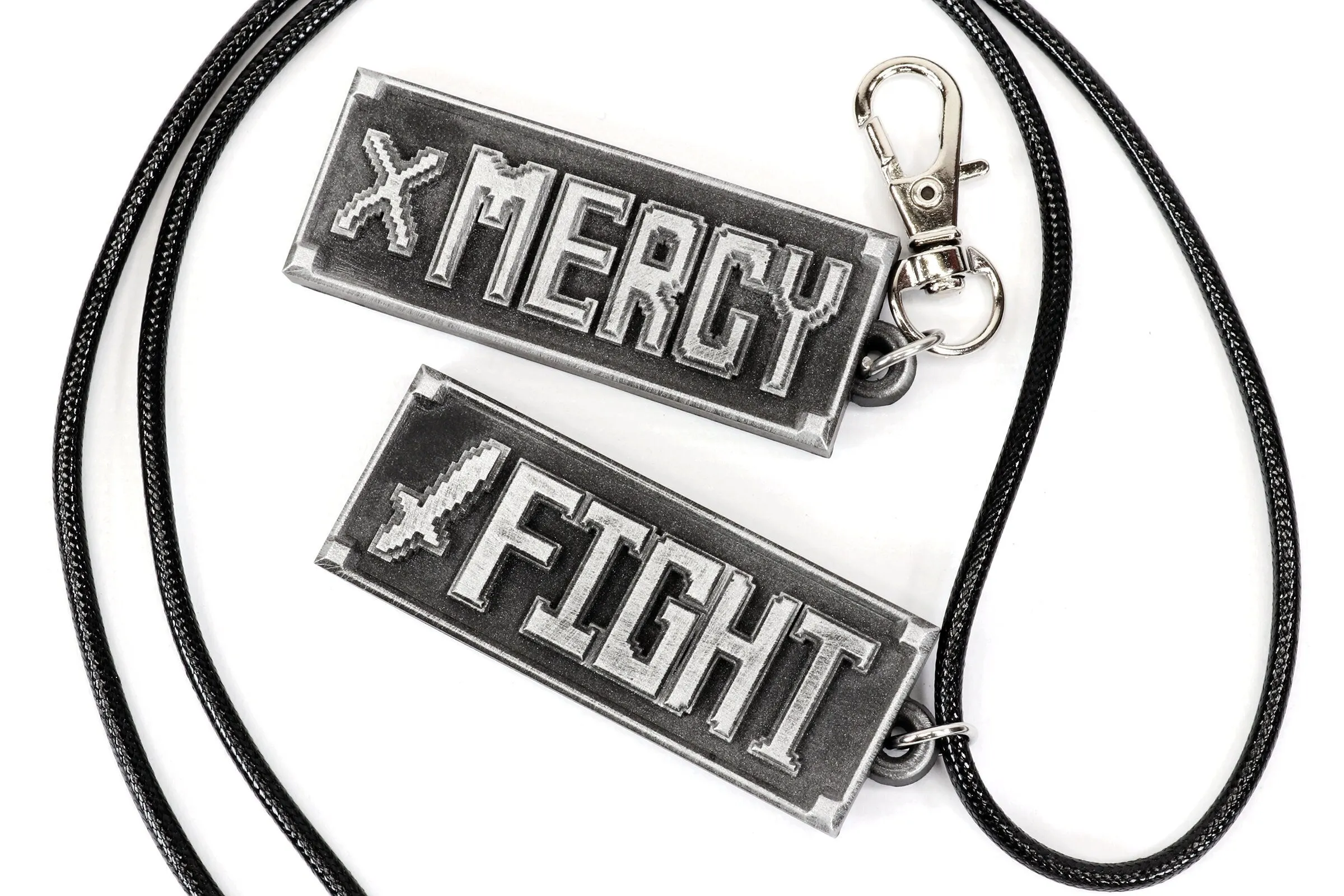Undertale Mercy and Fight Keychain / Necklace - Deltarune & Undertale