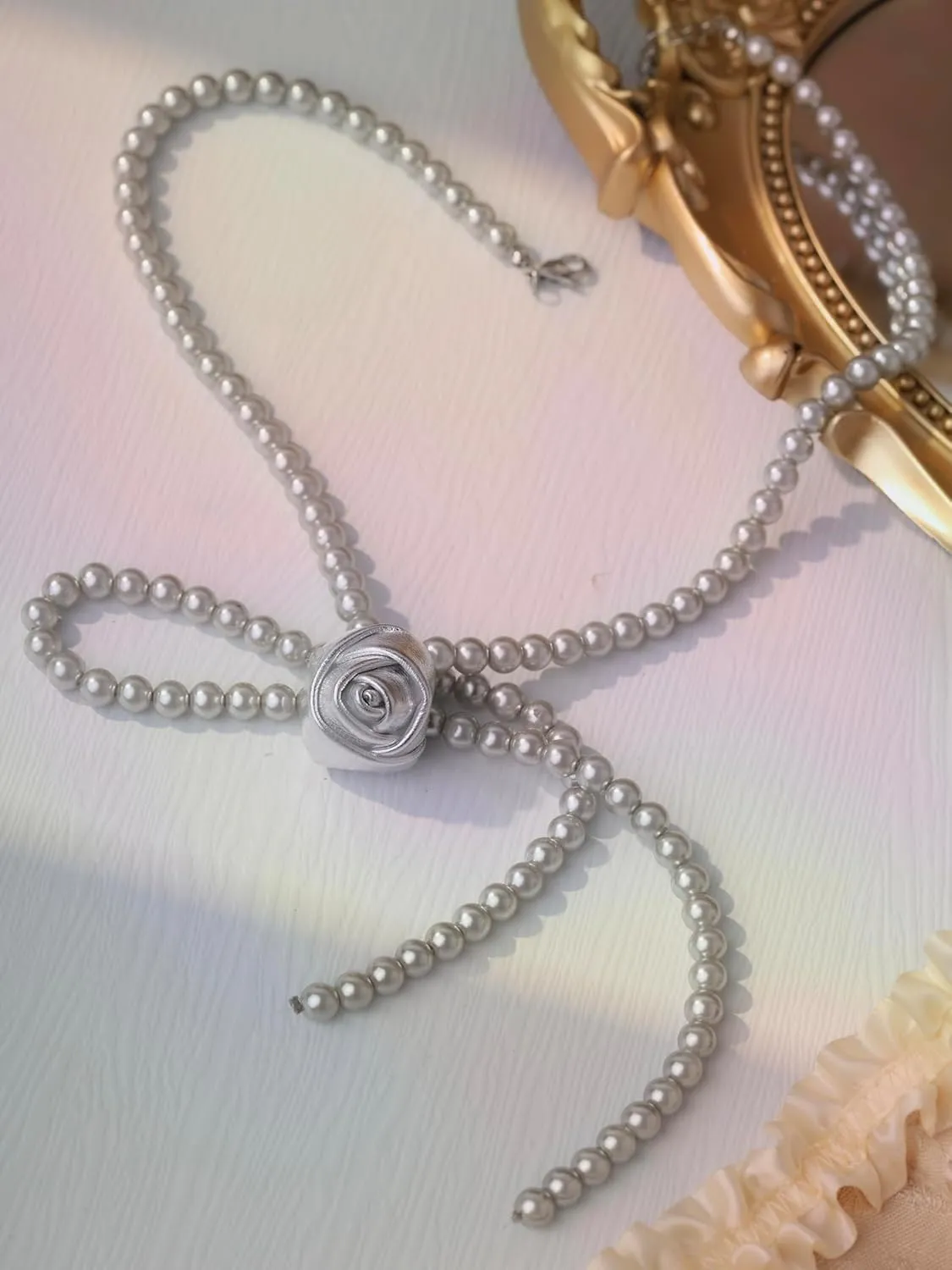 Unusual Chunky Flower Pendant Y2K Aesthetic Necklaces Jewelry for Women