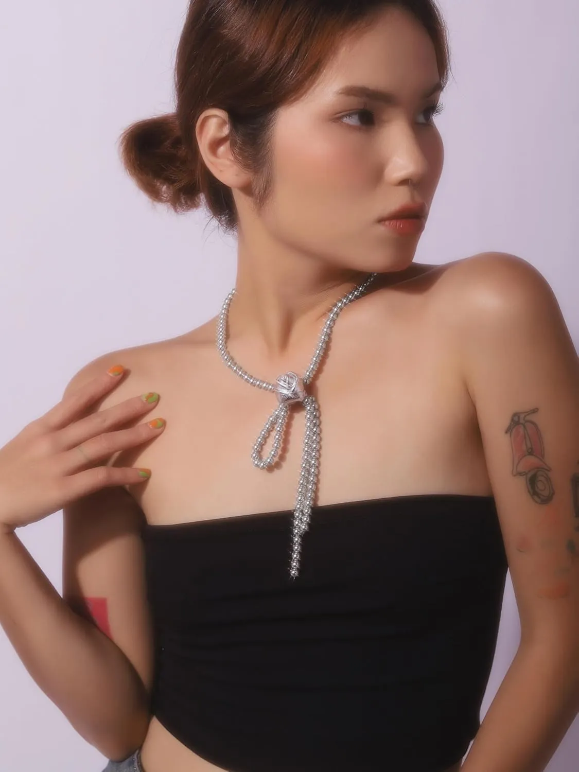 Unusual Chunky Flower Pendant Y2K Aesthetic Necklaces Jewelry for Women