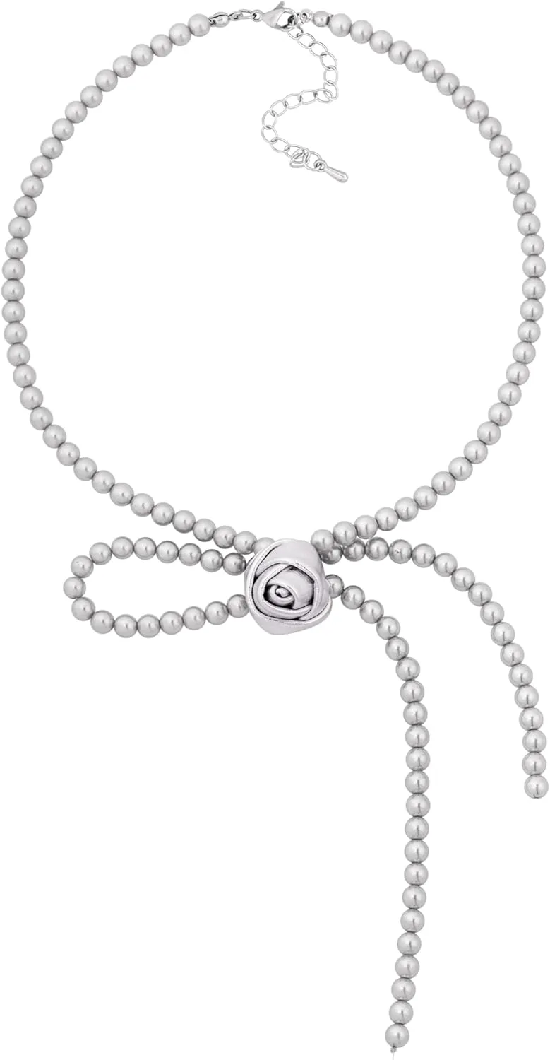 Unusual Chunky Flower Pendant Y2K Aesthetic Necklaces Jewelry for Women