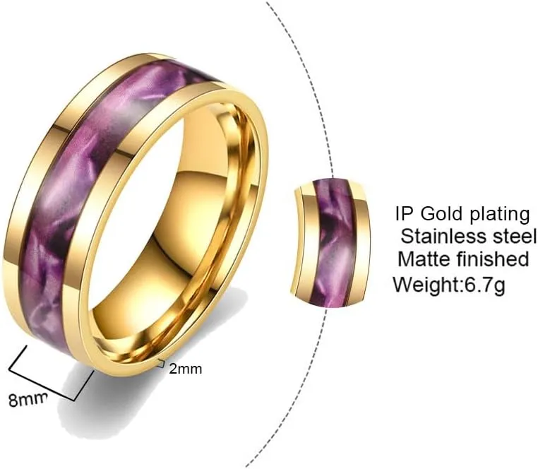 Valentine's Day Anniversary Ring 18k Gold Stainless steel Couples Custom Promise Rings Cubic Zirconia Women's Eternity Wedding Bands for Him and Her Matching Men's Engagement Ring