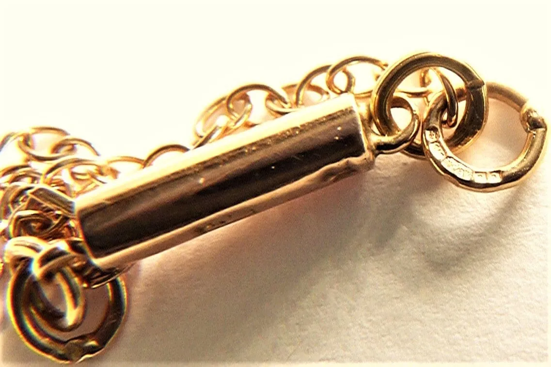 Victorian Hallmarked Gold Locket With Antique 18 Inch Gold Necklace
