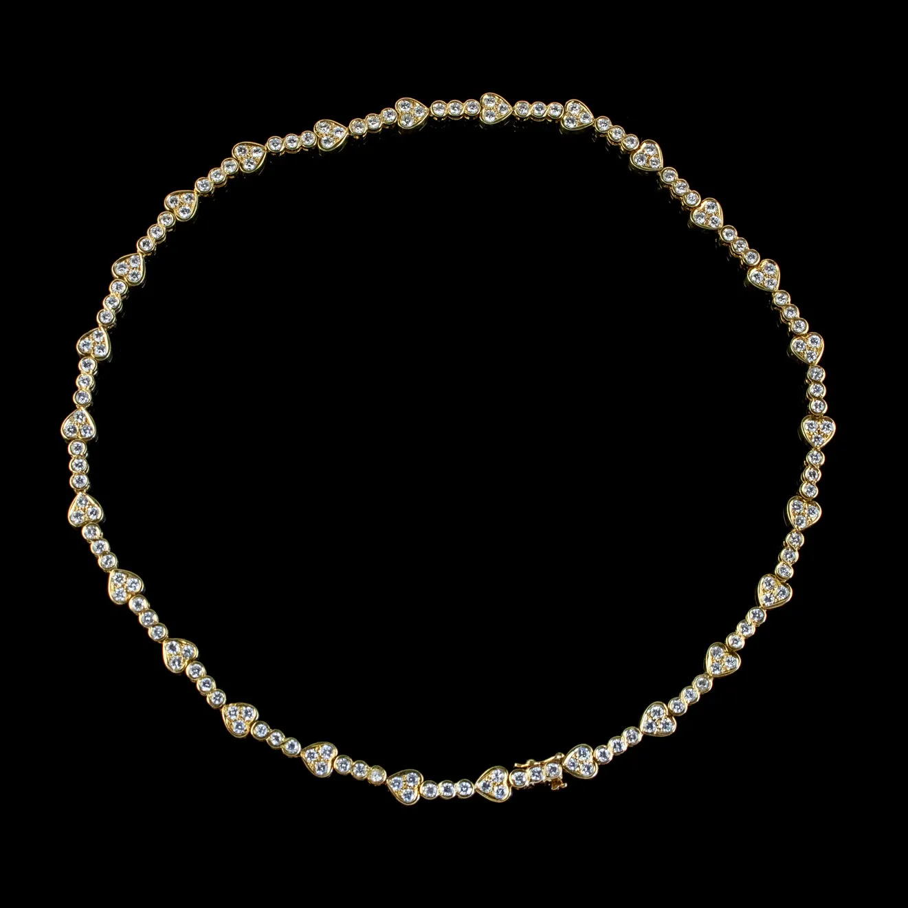 Vintage Diamond Heart Necklace 18ct Gold 10ct Of Diamond