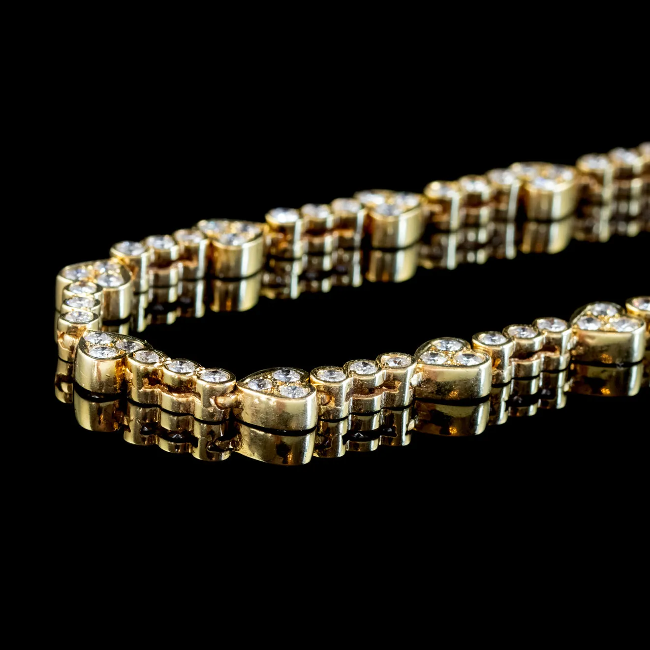 Vintage Diamond Heart Necklace 18ct Gold 10ct Of Diamond