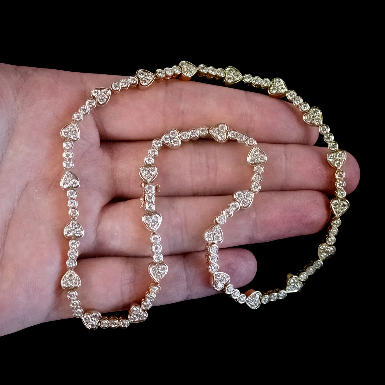 Vintage Diamond Heart Necklace 18ct Gold 10ct Of Diamond