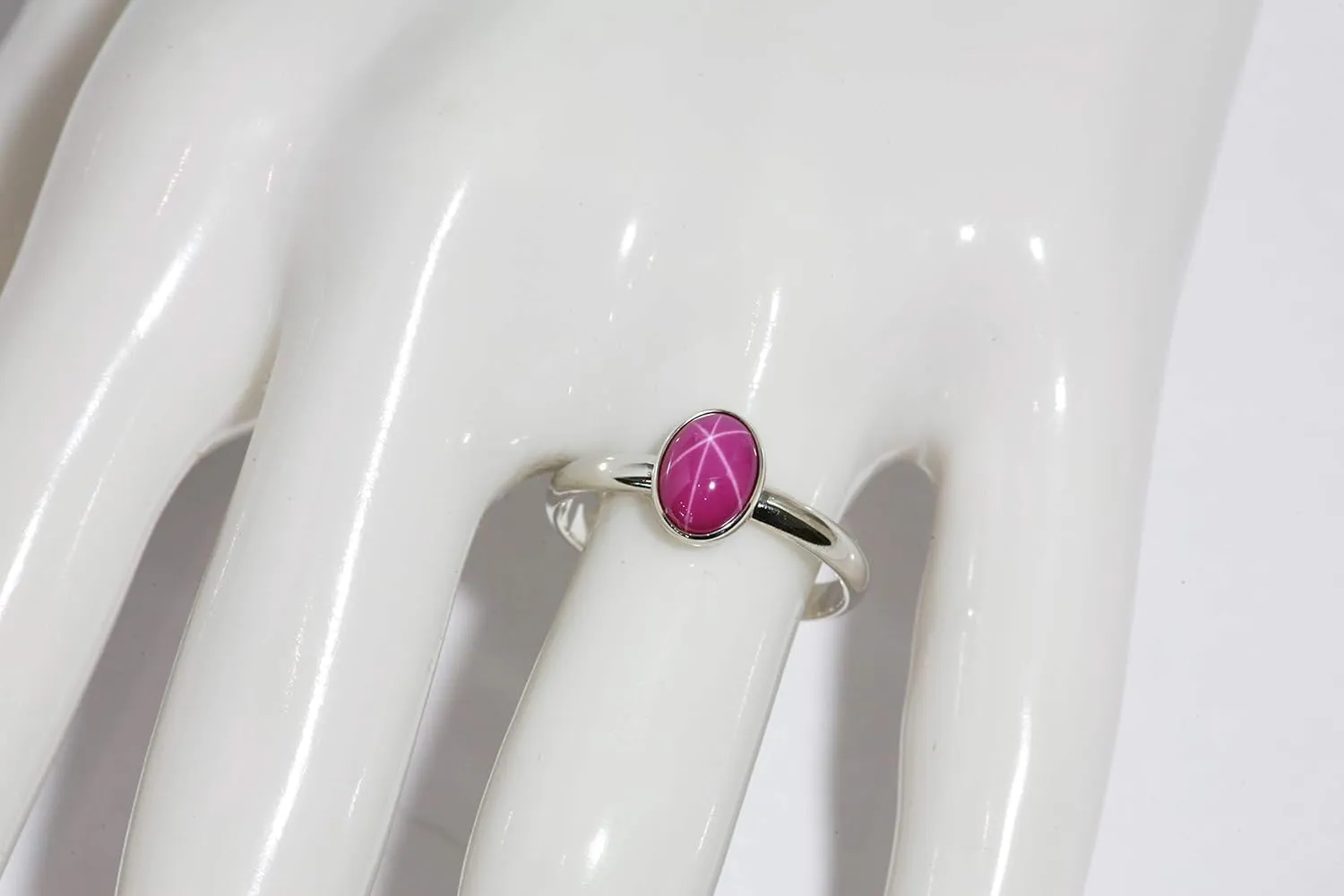 Vintage Pink Lindy Star Ring Pink Ruby Rings 6 Rays Star Gemstone 925 Sterling silver Ring Engagement Jewelry, Gift For Her