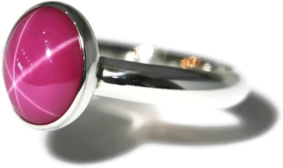 Vintage Pink Lindy Star Ring Pink Ruby Rings 6 Rays Star Gemstone 925 Sterling silver Ring Engagement Jewelry, Gift For Her