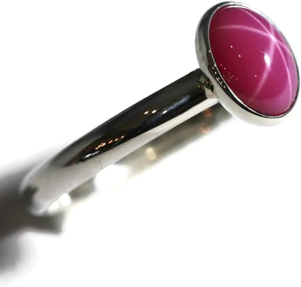 Vintage Pink Lindy Star Ring Pink Ruby Rings 6 Rays Star Gemstone 925 Sterling silver Ring Engagement Jewelry, Gift For Her