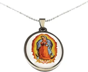 Virgin Mary Necklace For Women Stainless Steel Choker Necklaces Christian Prayer Jewlery Collares Grandes De Moda DANS03706