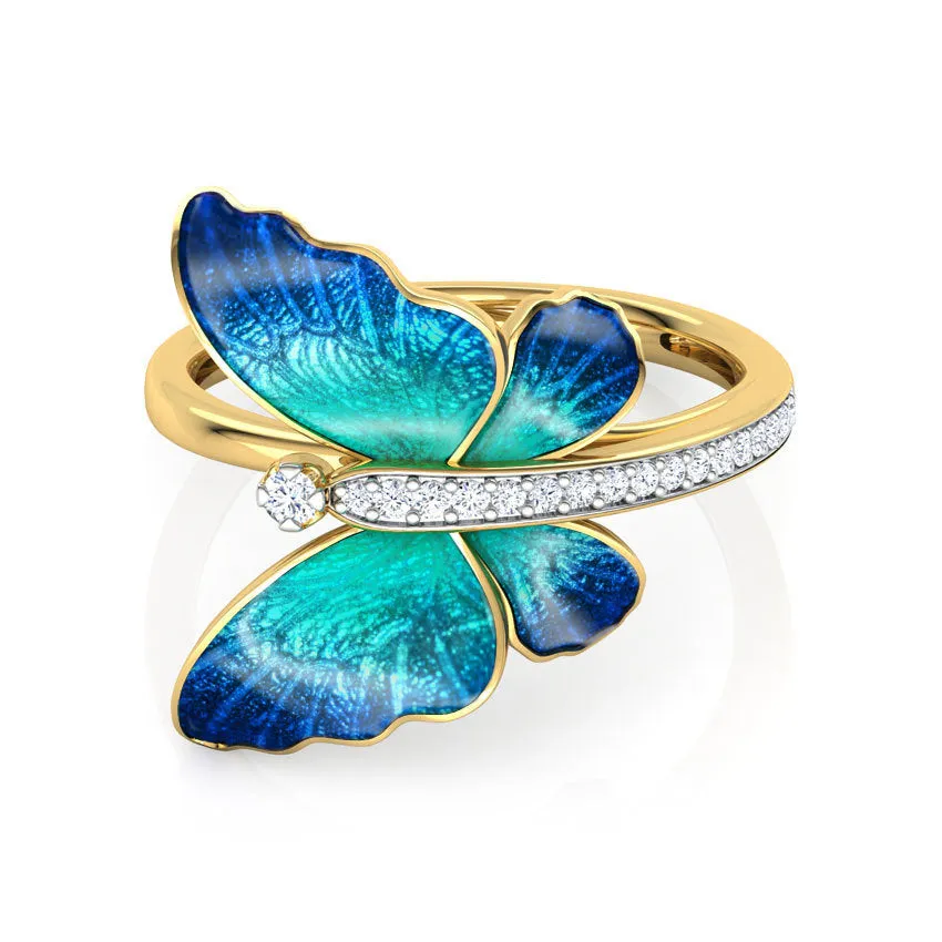 Western Funky Butterfly Style Gold Rings JLTR0380