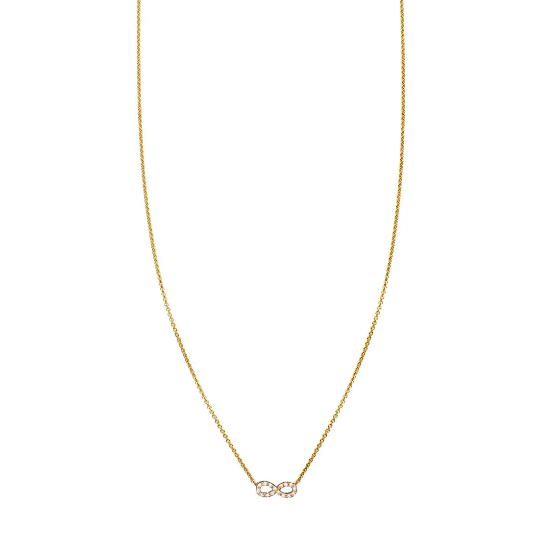 White Diamond Tiny Infinity Necklace