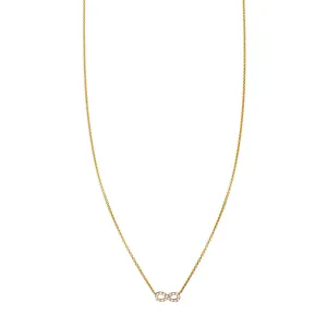 White Diamond Tiny Infinity Necklace