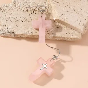 Wholesale Natural Stone Cross Earrings
