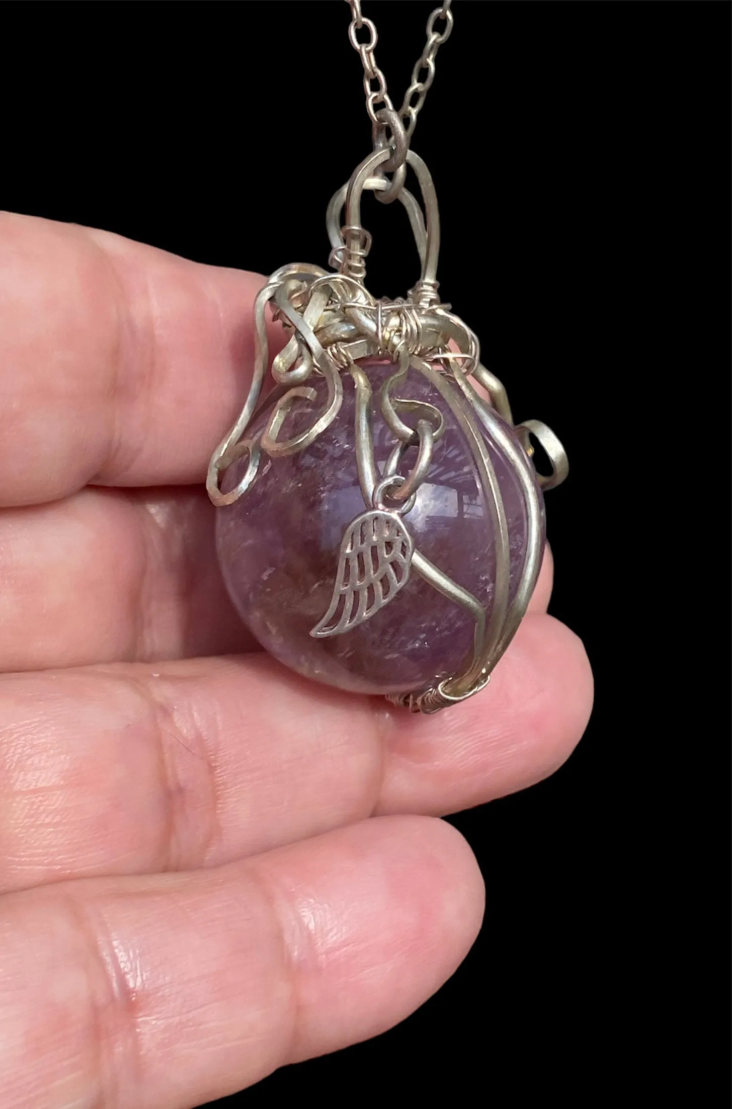 Wire Wrapped Cabochon Gemstone Pendants