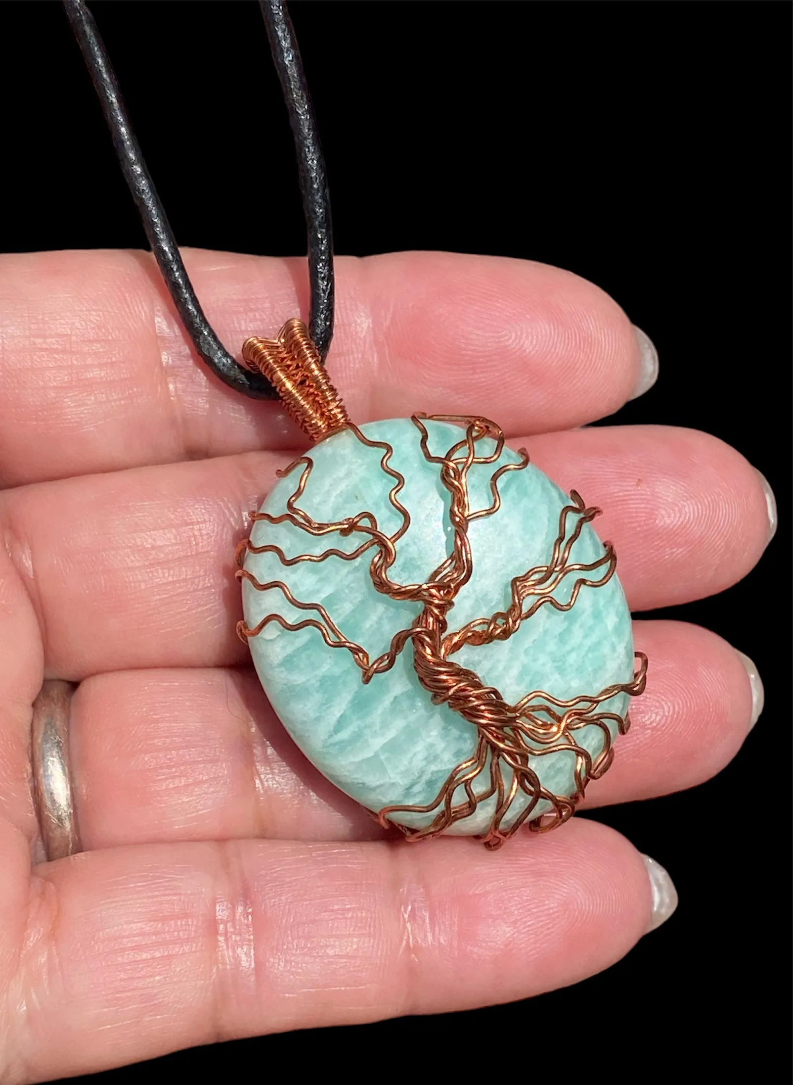 Wire Wrapped Cabochon Gemstone Pendants