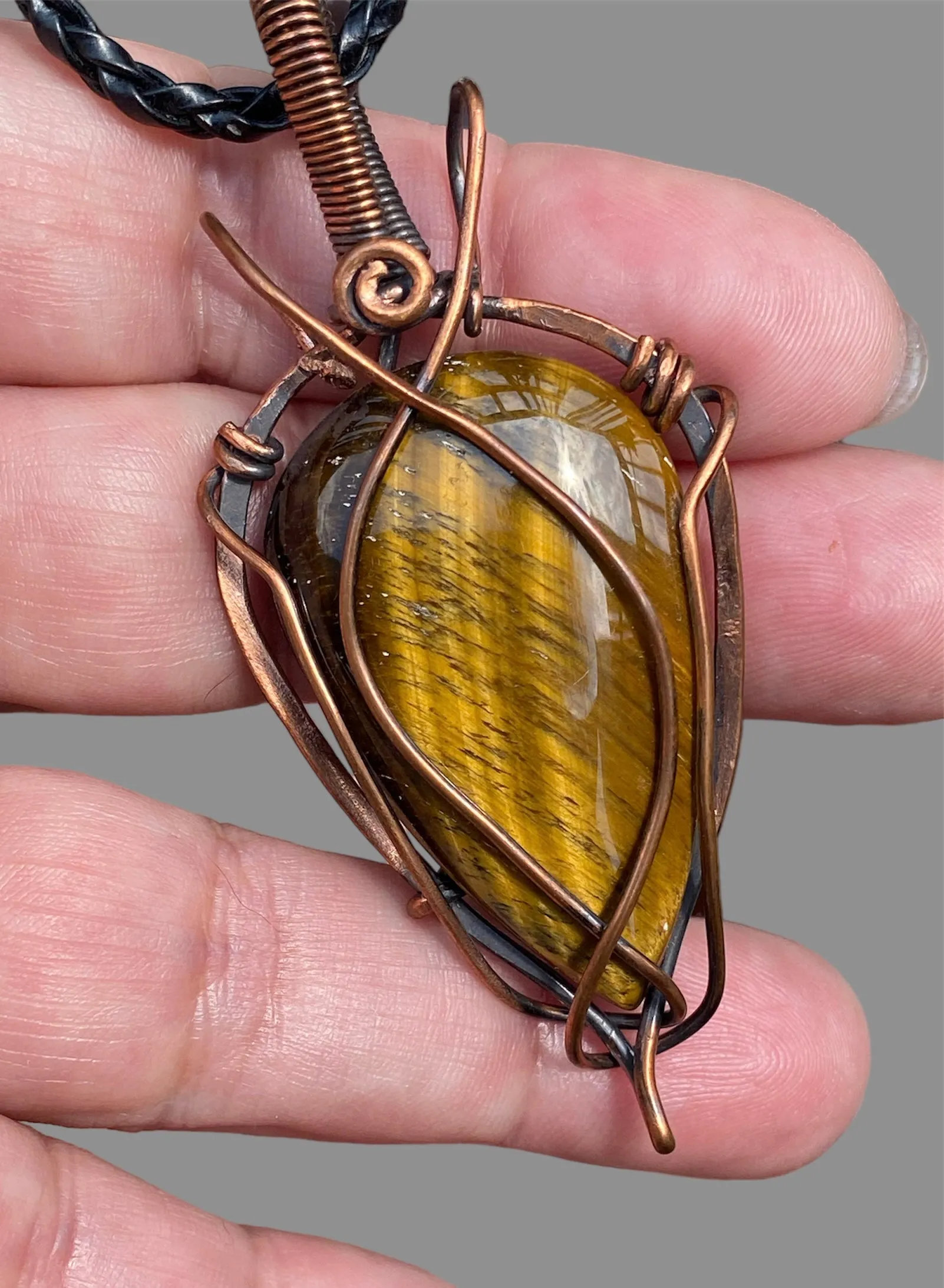 Wire Wrapped Cabochon Gemstone Pendants