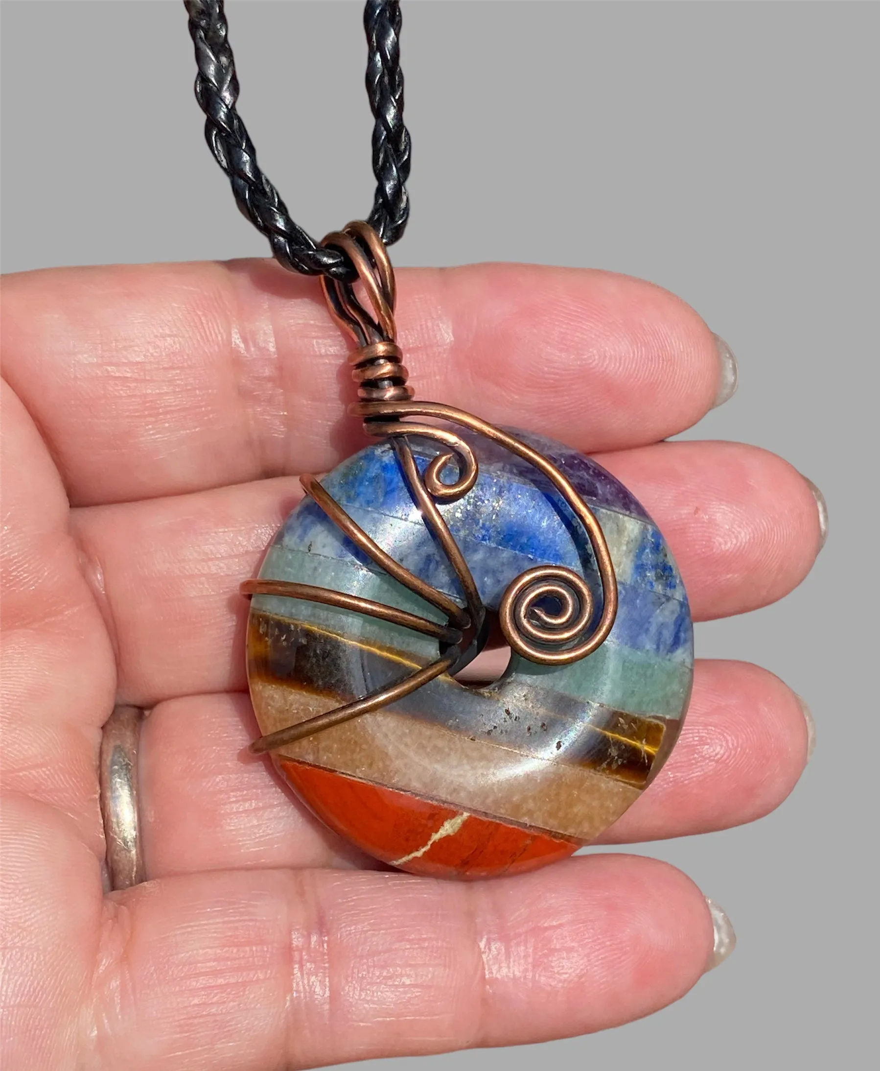 Wire Wrapped Cabochon Gemstone Pendants
