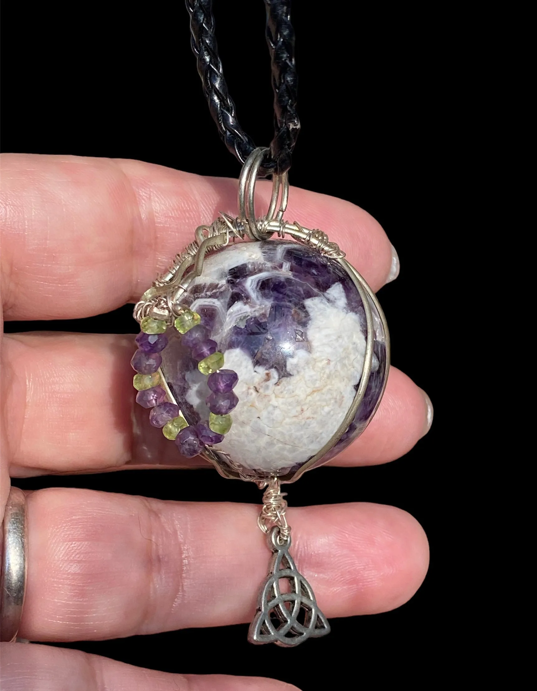 Wire Wrapped Cabochon Gemstone Pendants