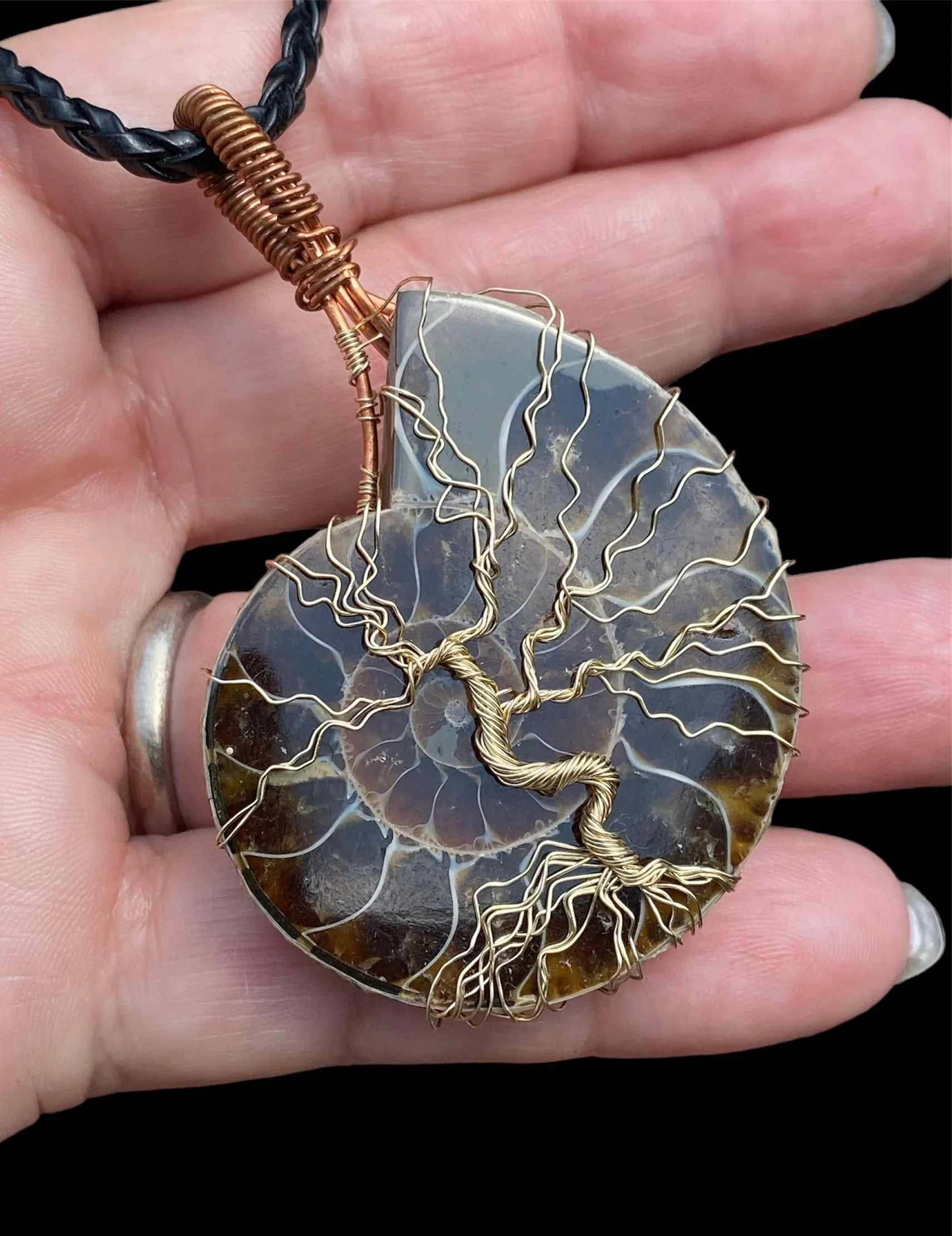 Wire Wrapped Cabochon Gemstone Pendants