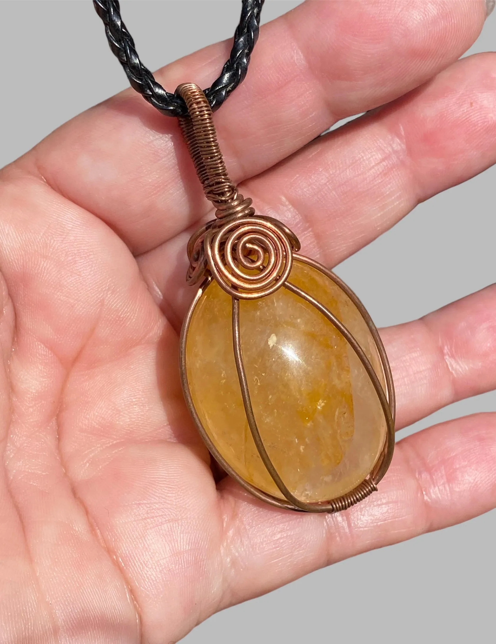 Wire Wrapped Cabochon Gemstone Pendants