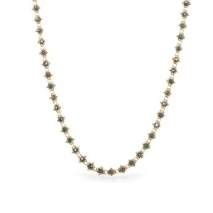 Woven Blue Diamond Necklace