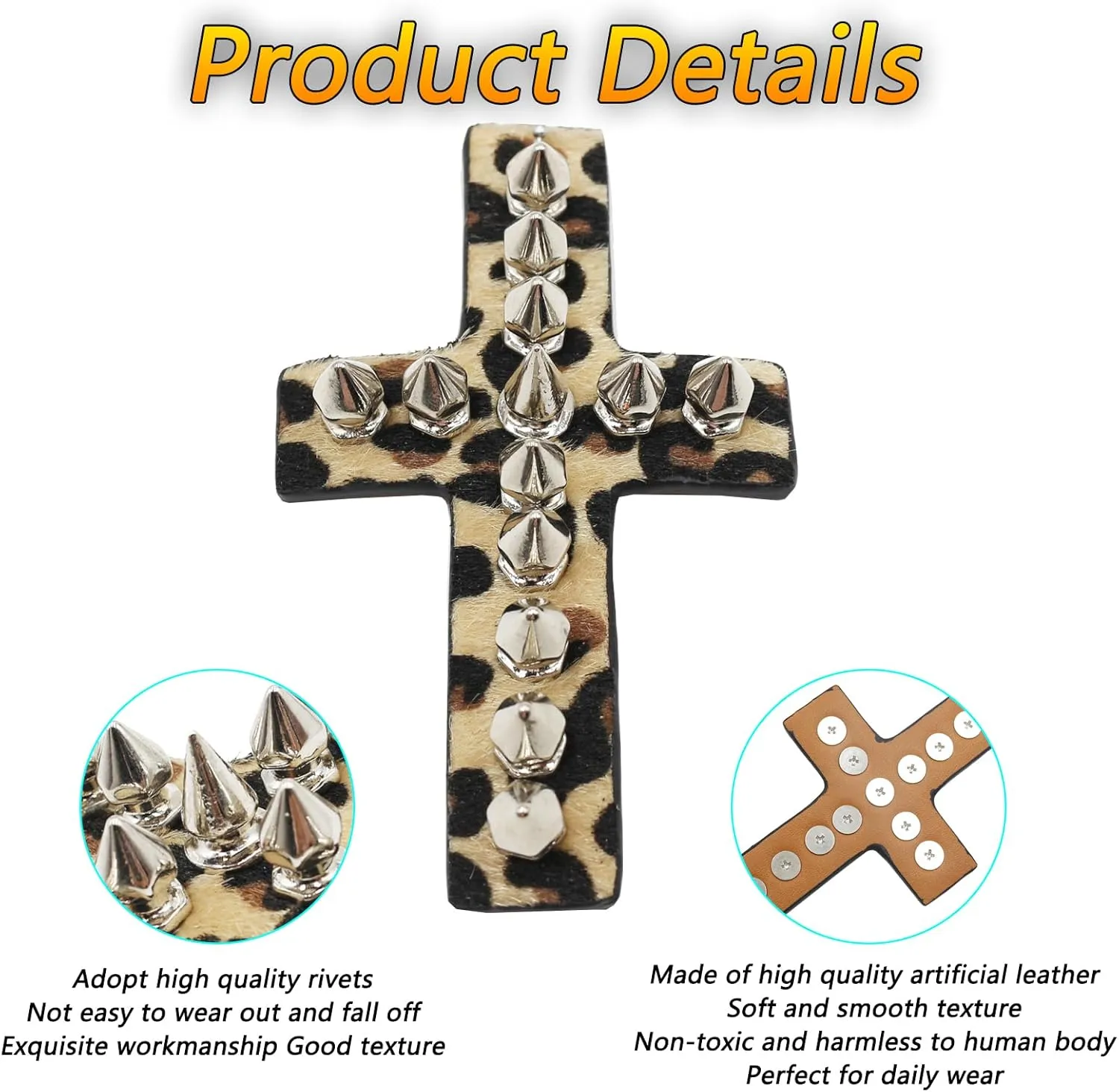 Y2k Cross Necklace Cross Studded Necklace For Women Men Y2k Jewelry Crucifix Necklaces Punk Goth Y2k Necklaces