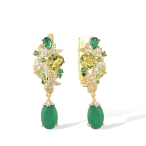 Yellow Gold Diamond Drop Earrings