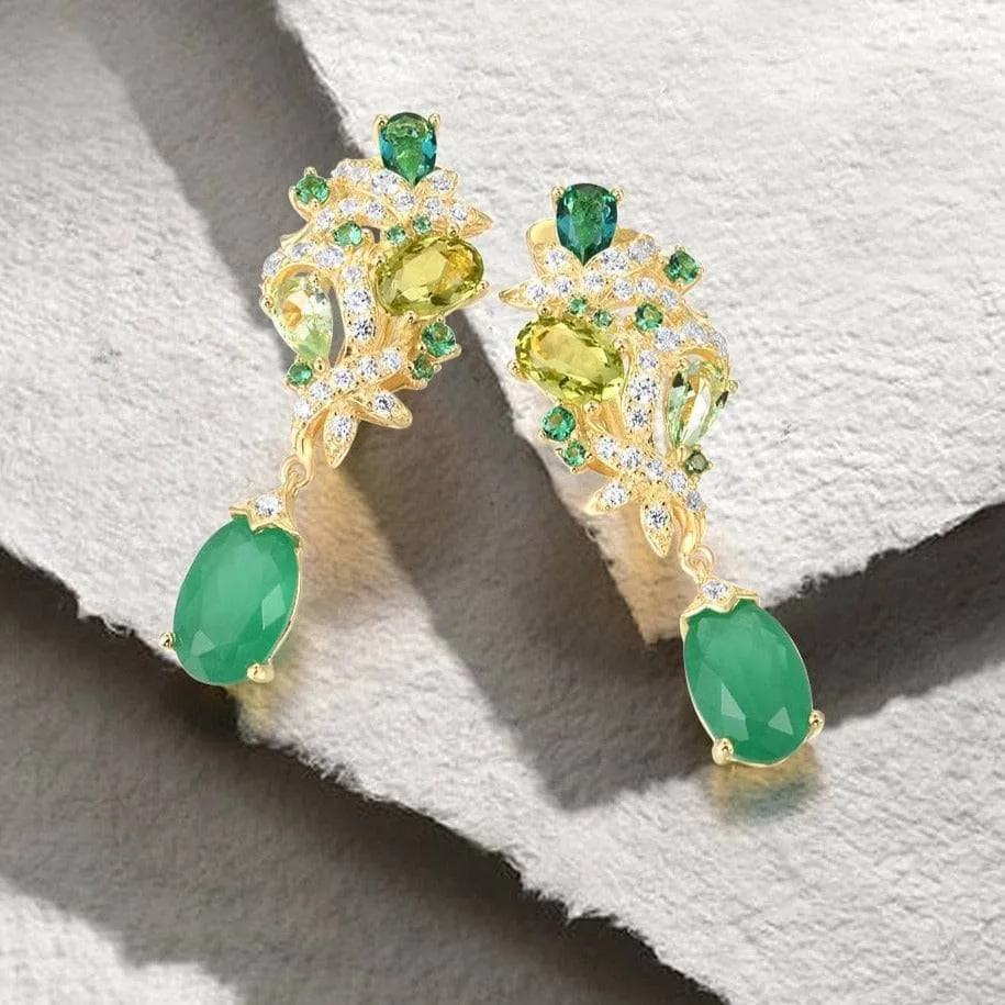 Yellow Gold Diamond Drop Earrings