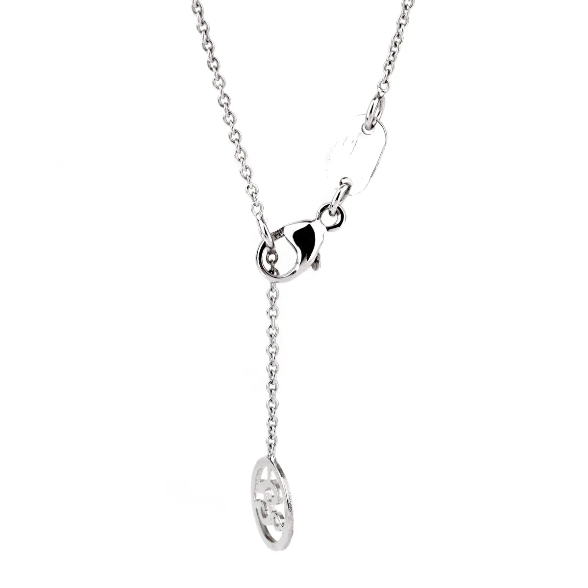 Zoccai Diamond Moon White Gold Necklace